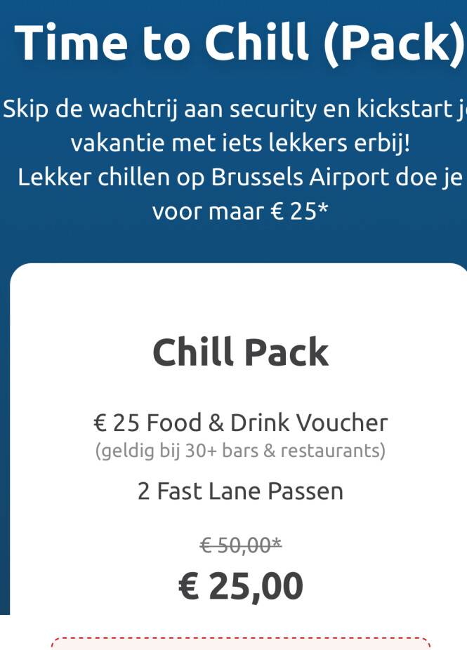 Brussels airport Time to Chill (Pack)