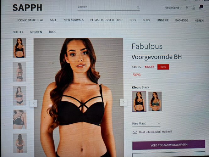 Fabulous voorgevormde bh -50% bij sapph