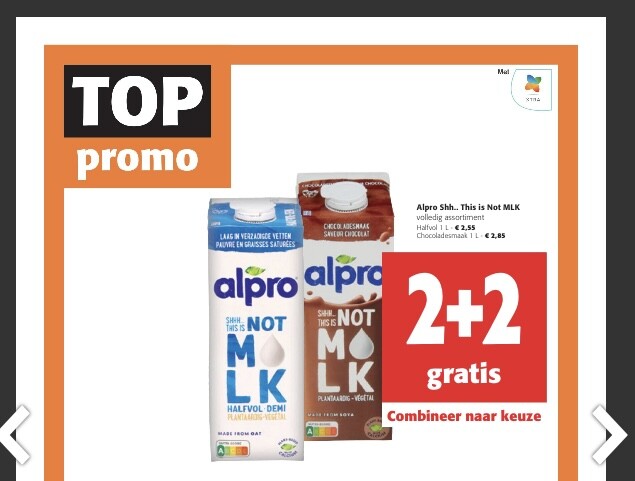 Promo alpro not milk
