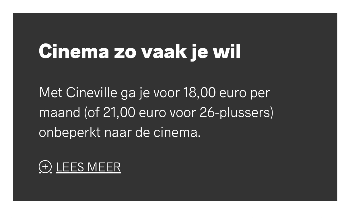 Een maand lang naar de cinema voor 18€