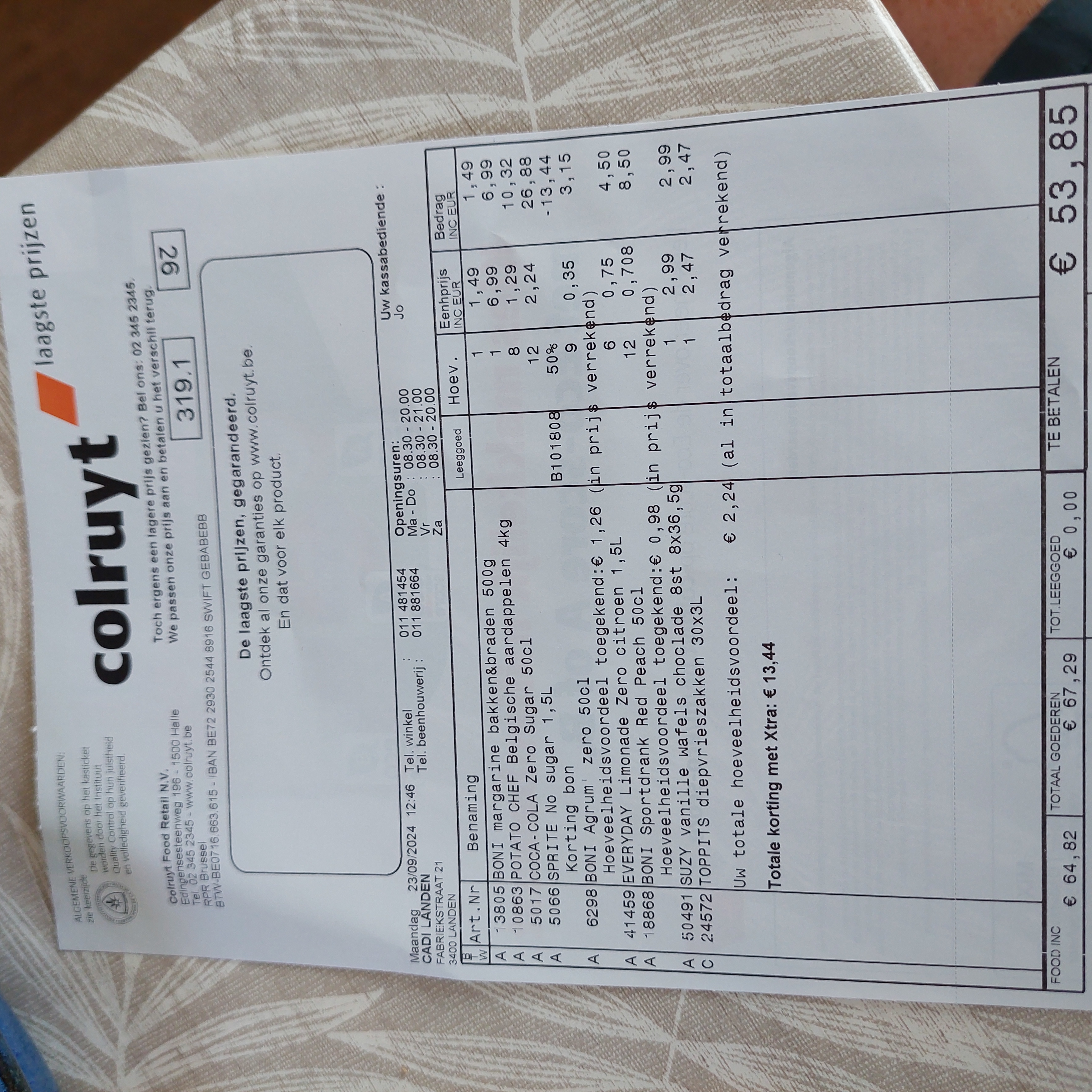 Frisdrank uit de colruyt