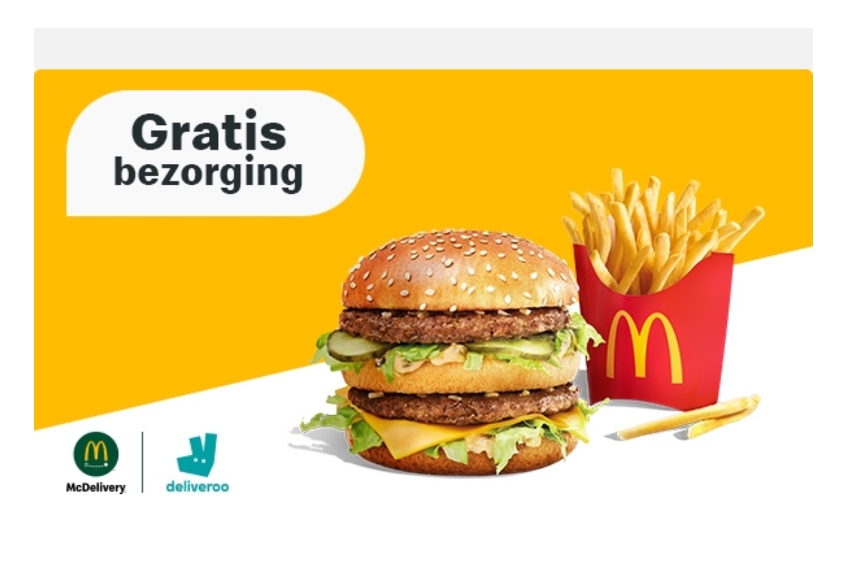 Gratis bezorging bij McDo