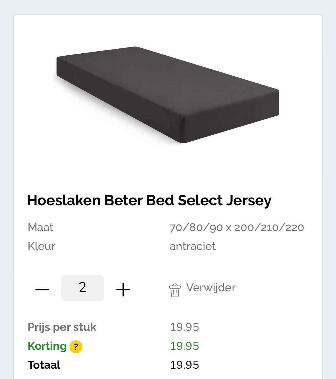 Beter bed hoeslakens