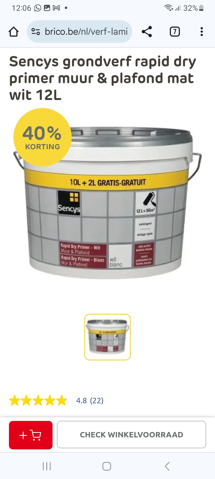 Sencys grondverf rapid dry primer muur & plafond mat wit 12L