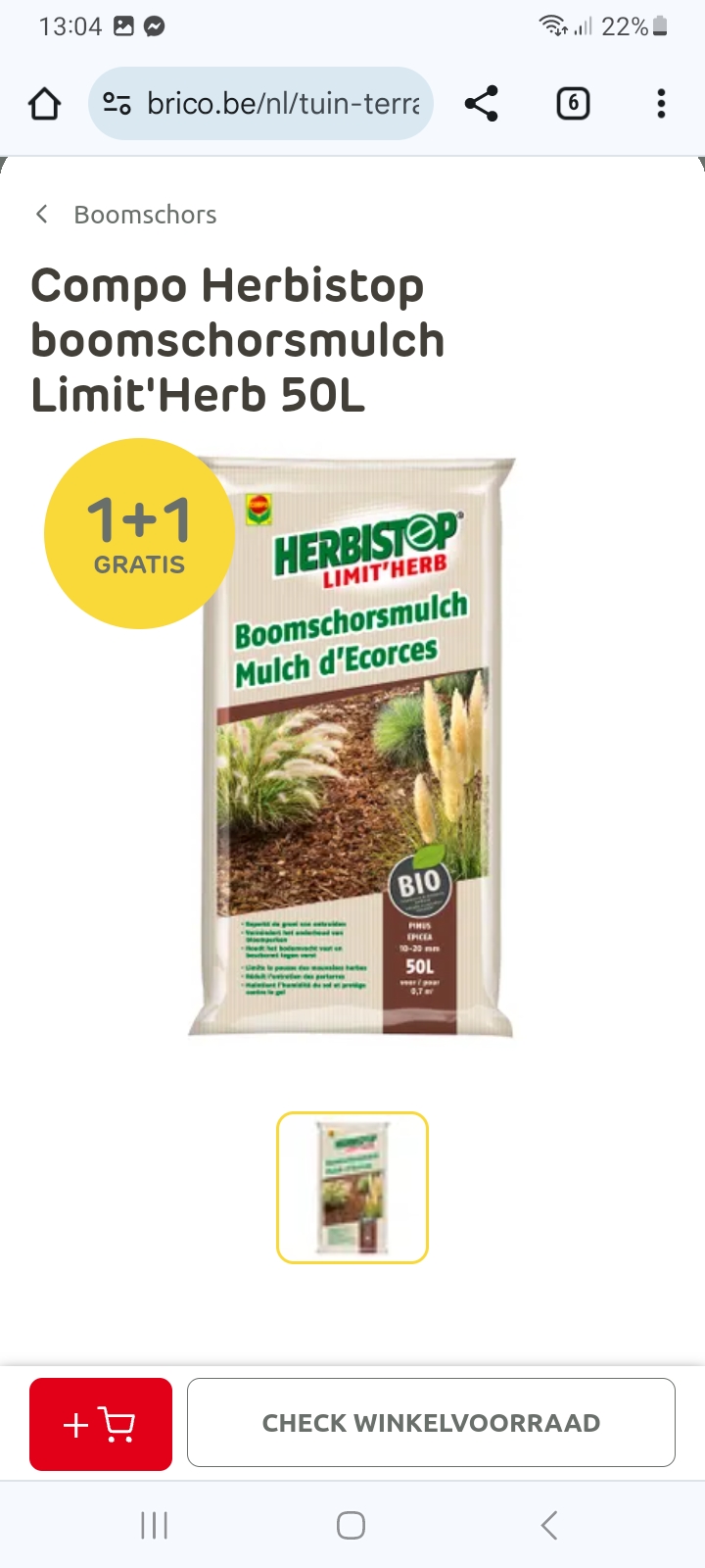Compo Herbistop boomschorsmulch Limit'Herb 50L
