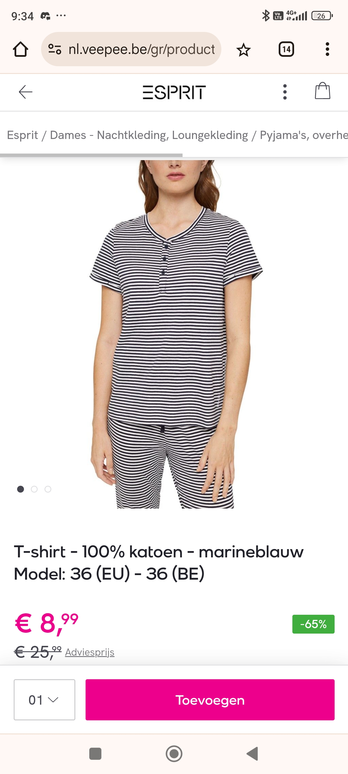 Esprit ondergoed en nachtkleding tot 70% korting