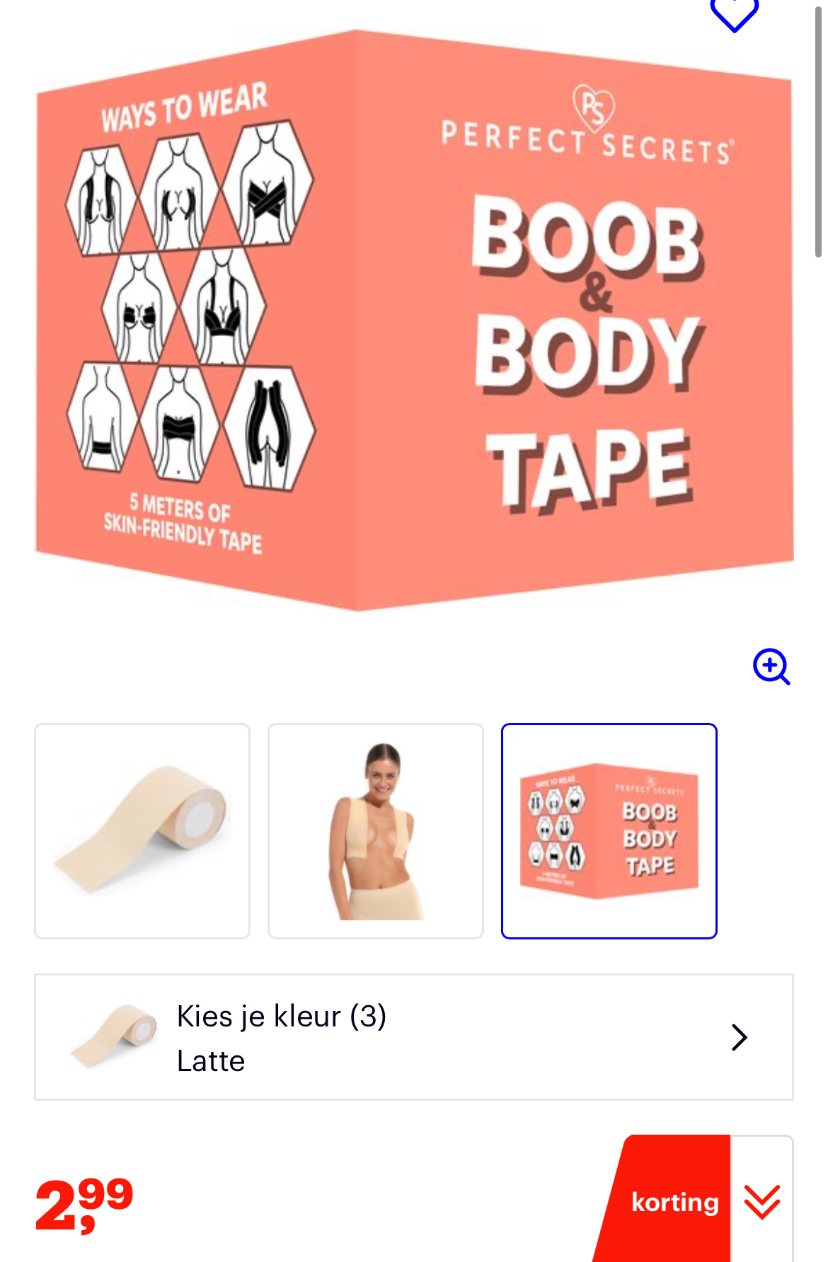 Perfect Secrets Boob & Body Tape