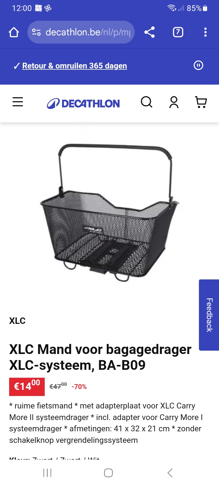 XLC Mand voor bagagedrager