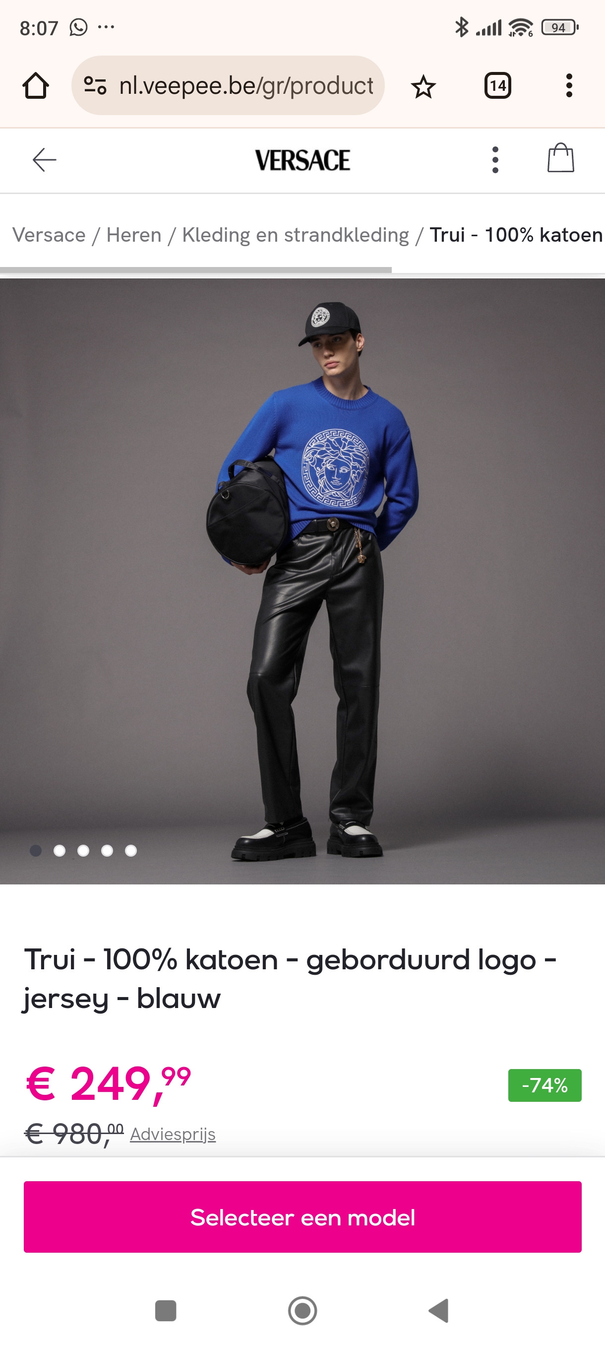 Versace tot 75% korting