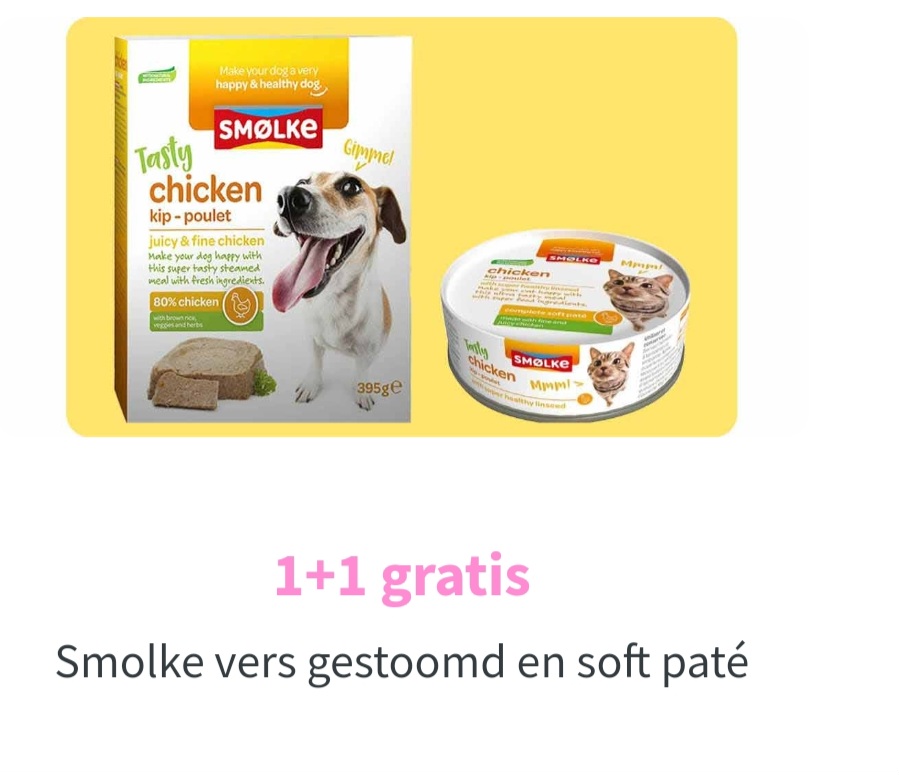 1+1 smolke cers gestoomd en soft pate
