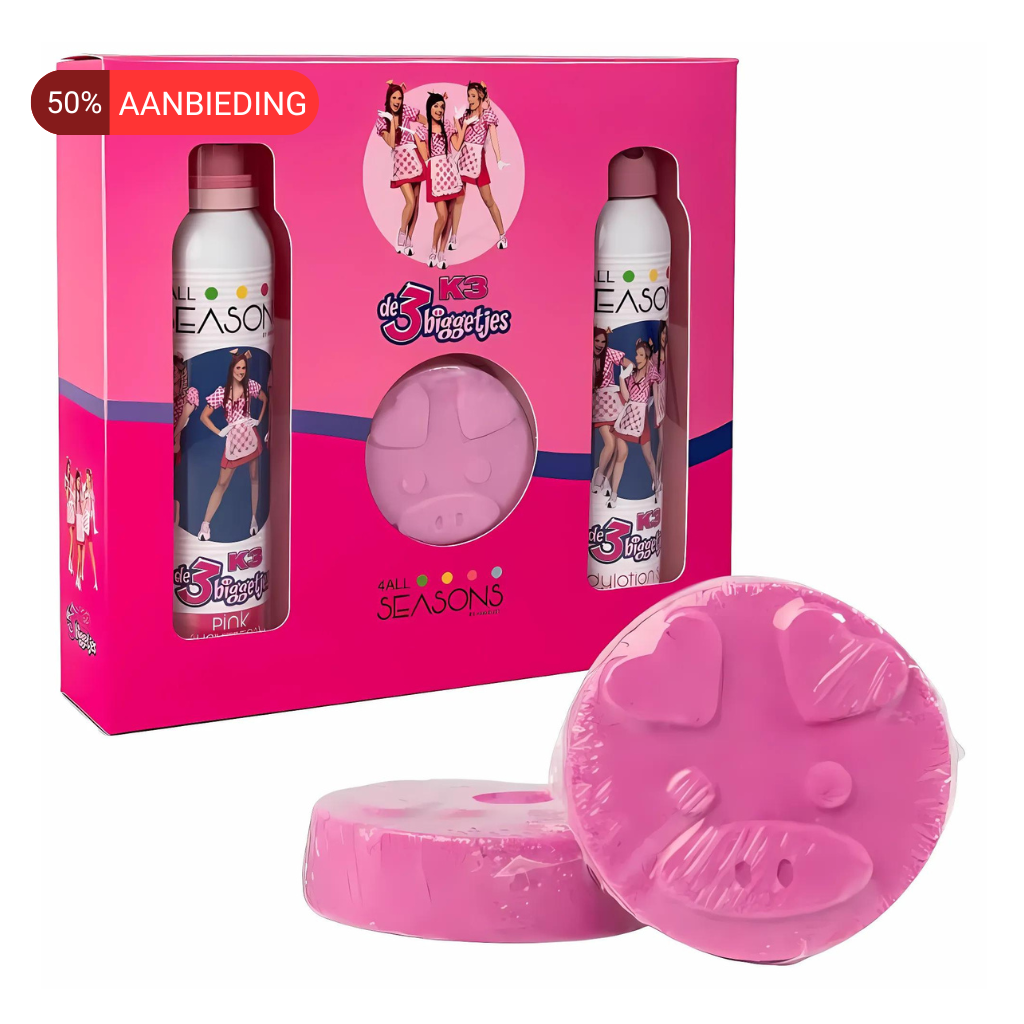 Geschenkdoos K3 - 3 Biggetjes + GRATIS extra bruisbal