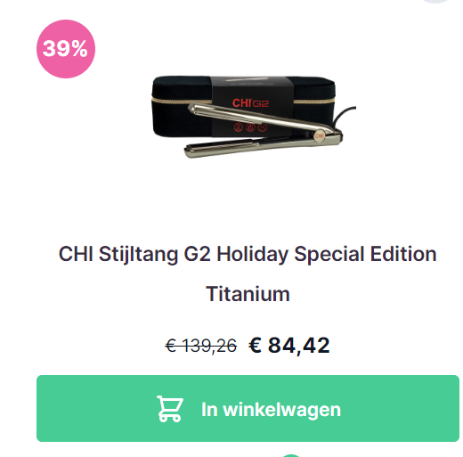 CHI G2 stijltang holiday special edition