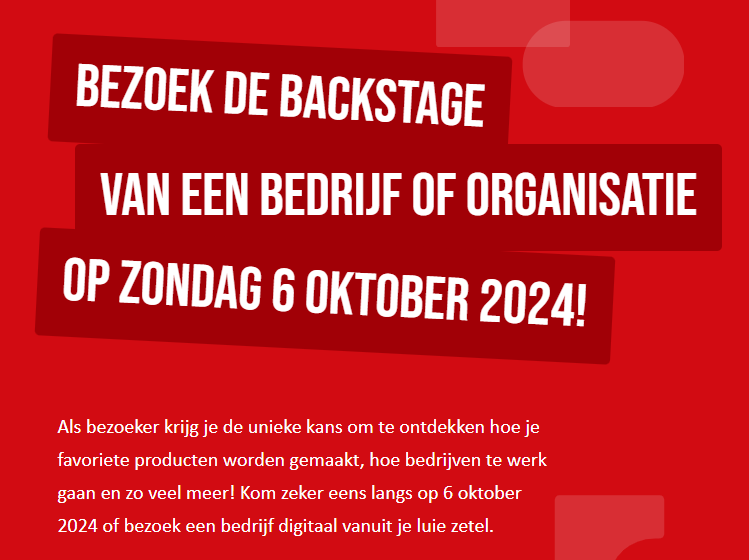 Gratis achter de schermen 👁️ Open Bedrijvendag zondag 6 oktober
