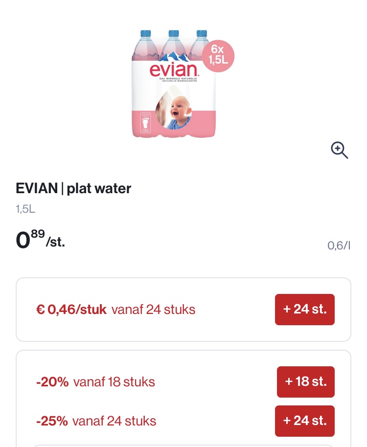 Evian in promo