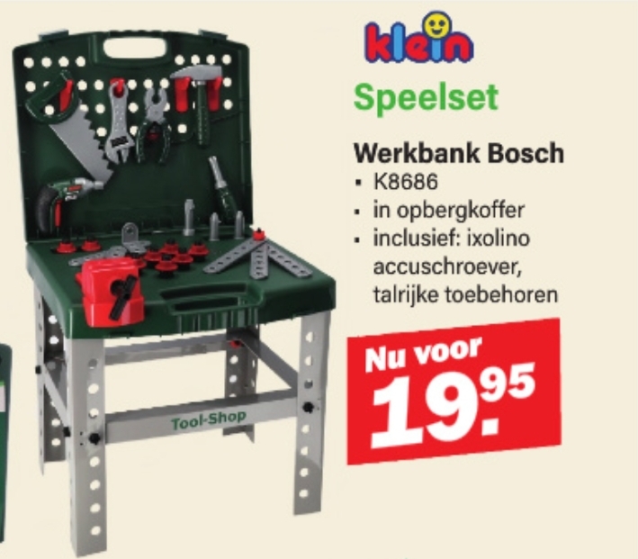Klein werkbank Bosch €19,95