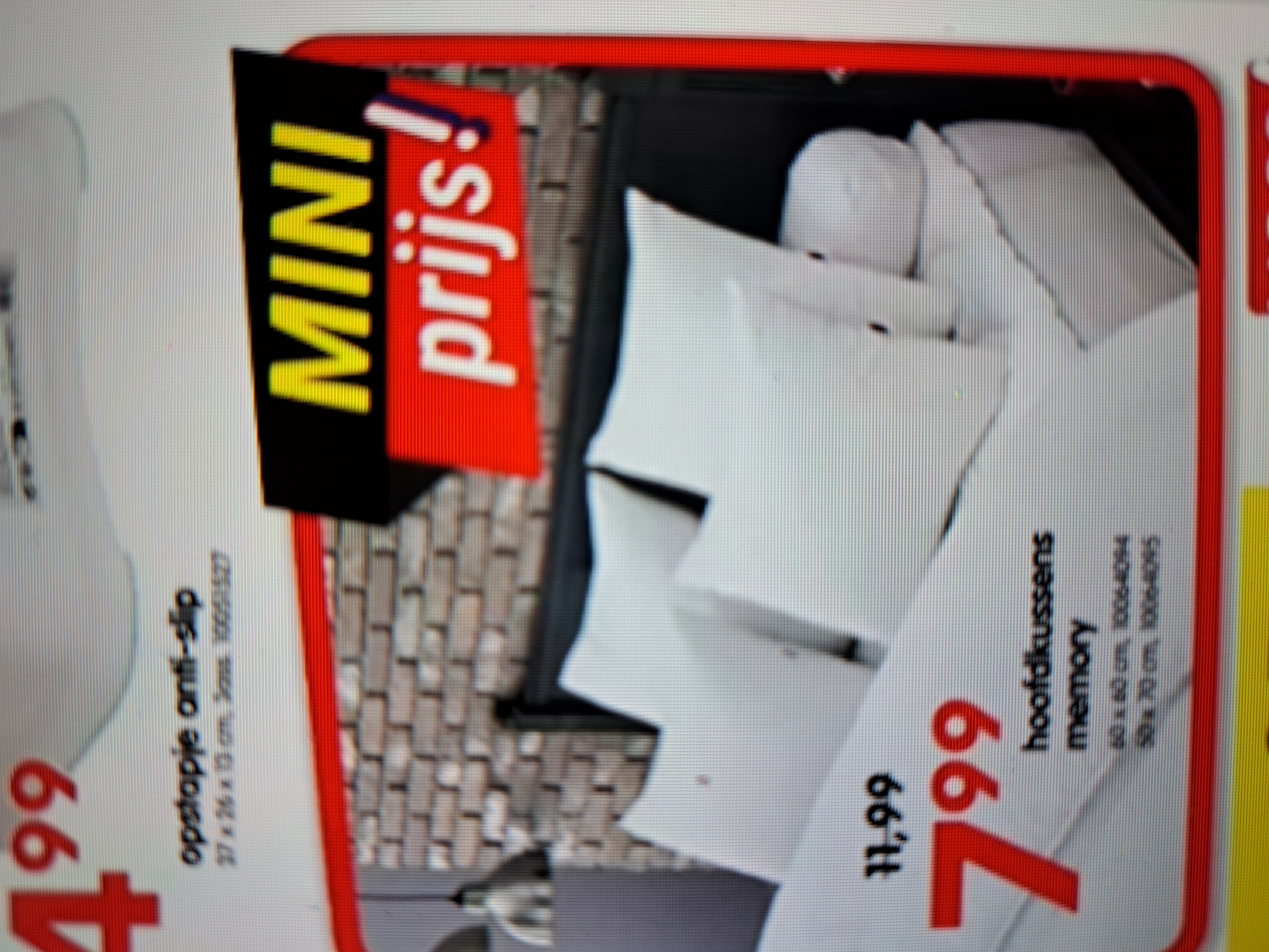 Hoofdkussens memory €7,99 bij yess