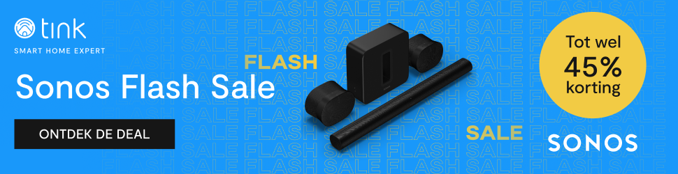 Tot 45% korting op Sonos (+ €50 extra korting met code, loopt af op 9/10 om 23.59u)