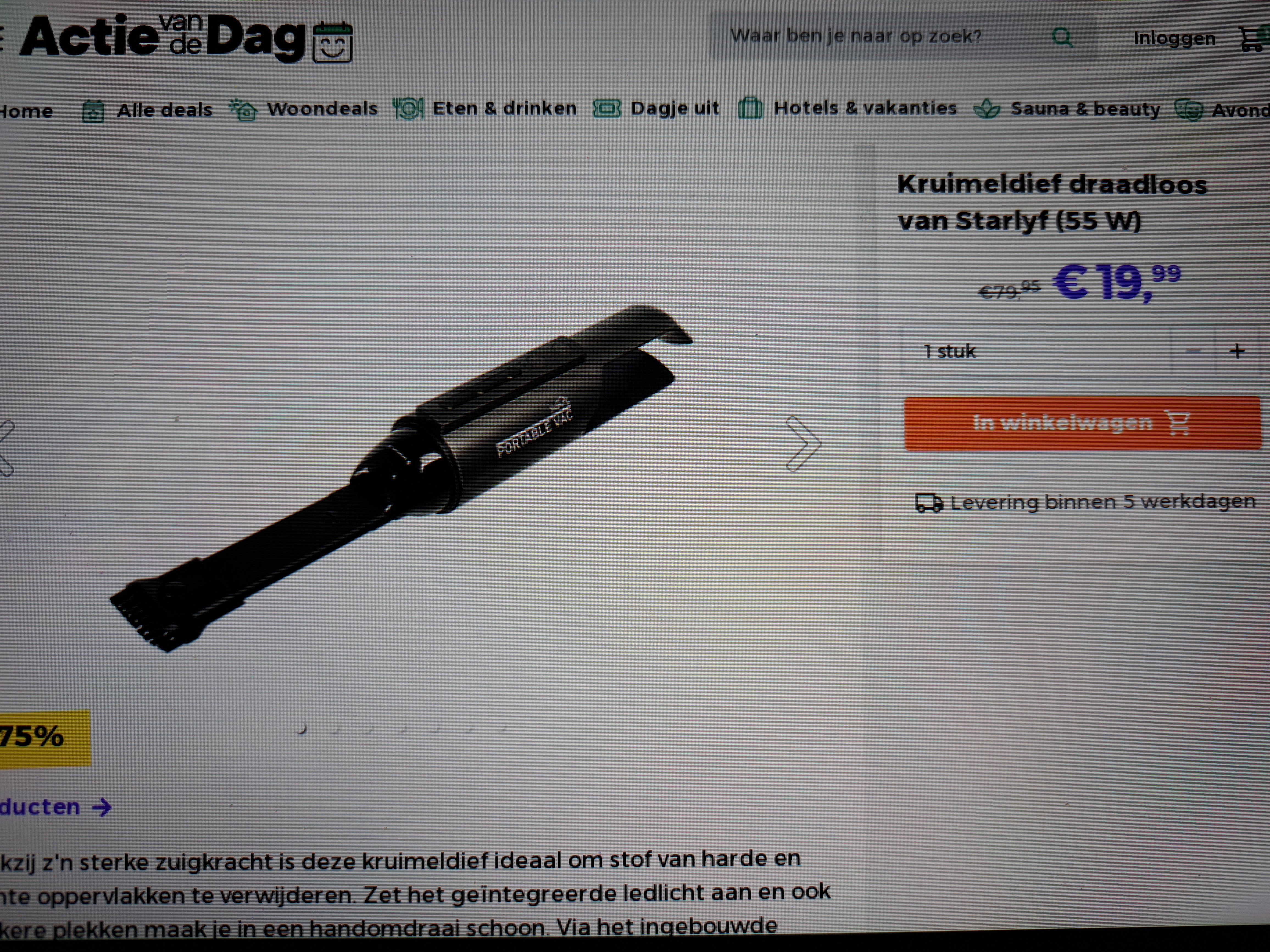 Kruimeldief draadloos van Starlyf (55 W) -75%