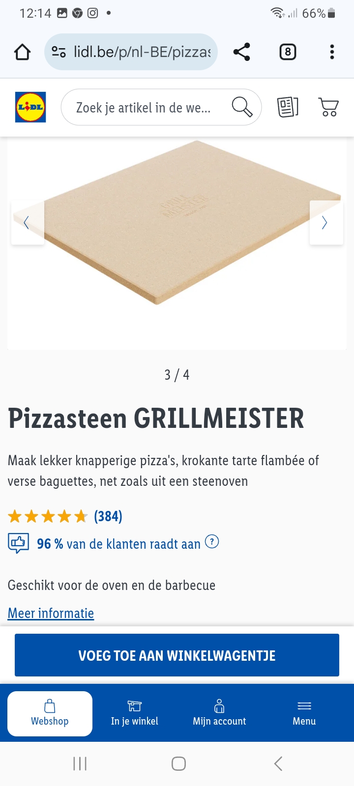 Pizzasteen GRILLMEISTER