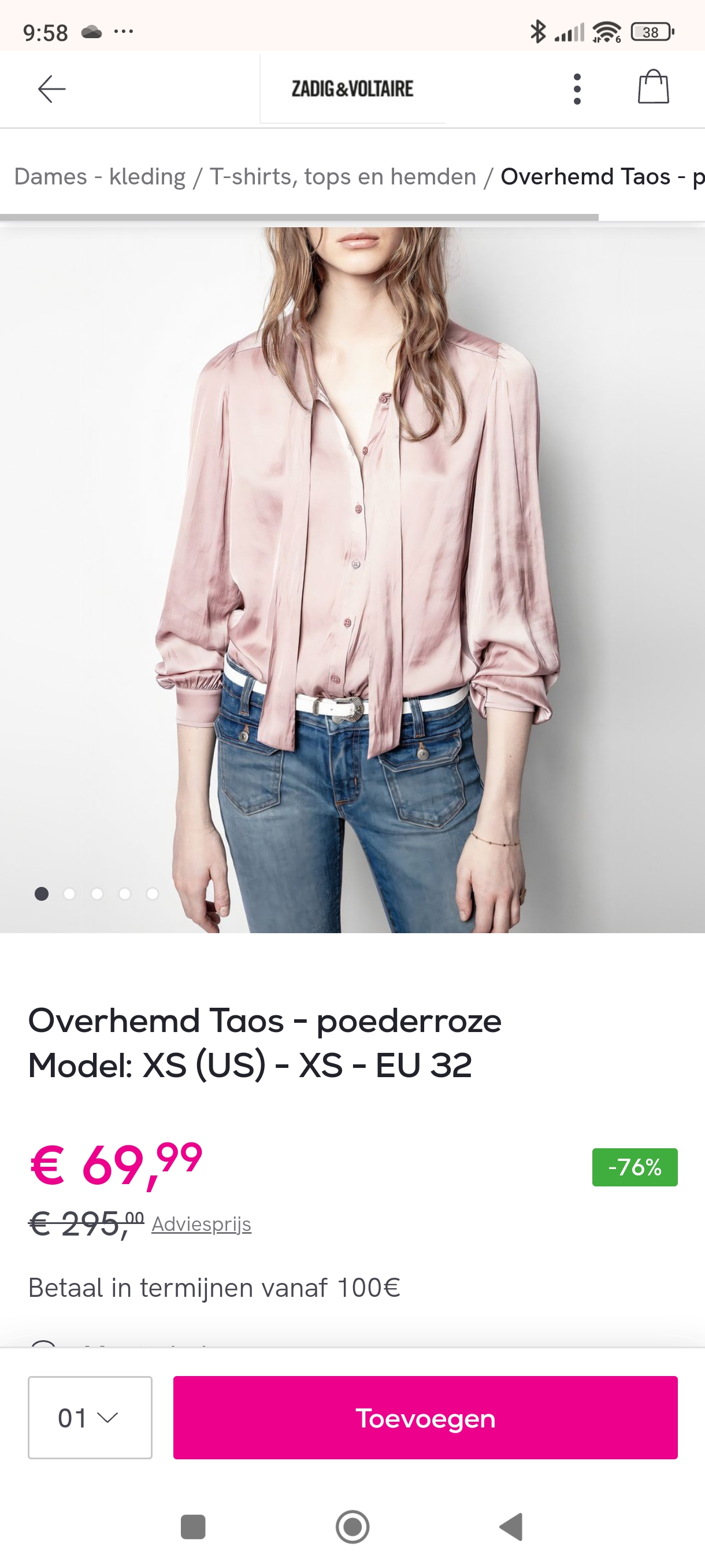 Zadig & Voltaire blouse voor 69,99€