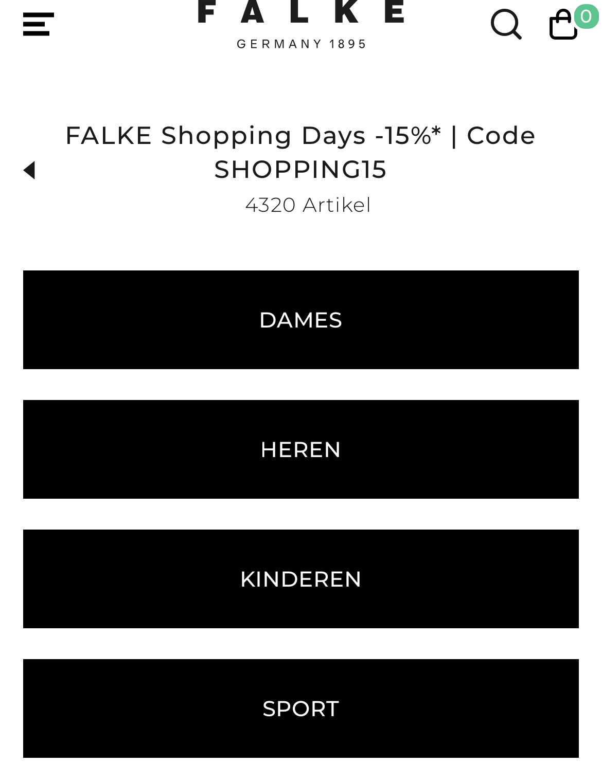 Kortingscode 15% falke