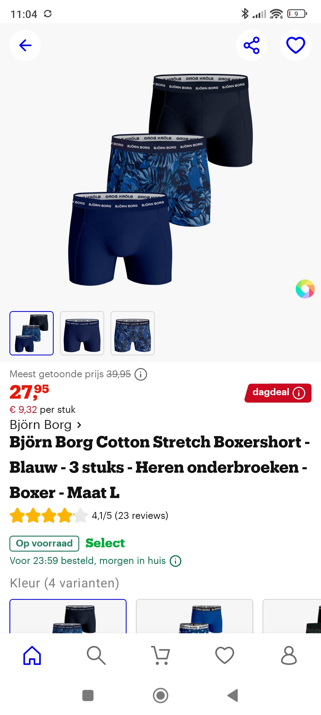 Björn borg boxershorts voor 27,95€