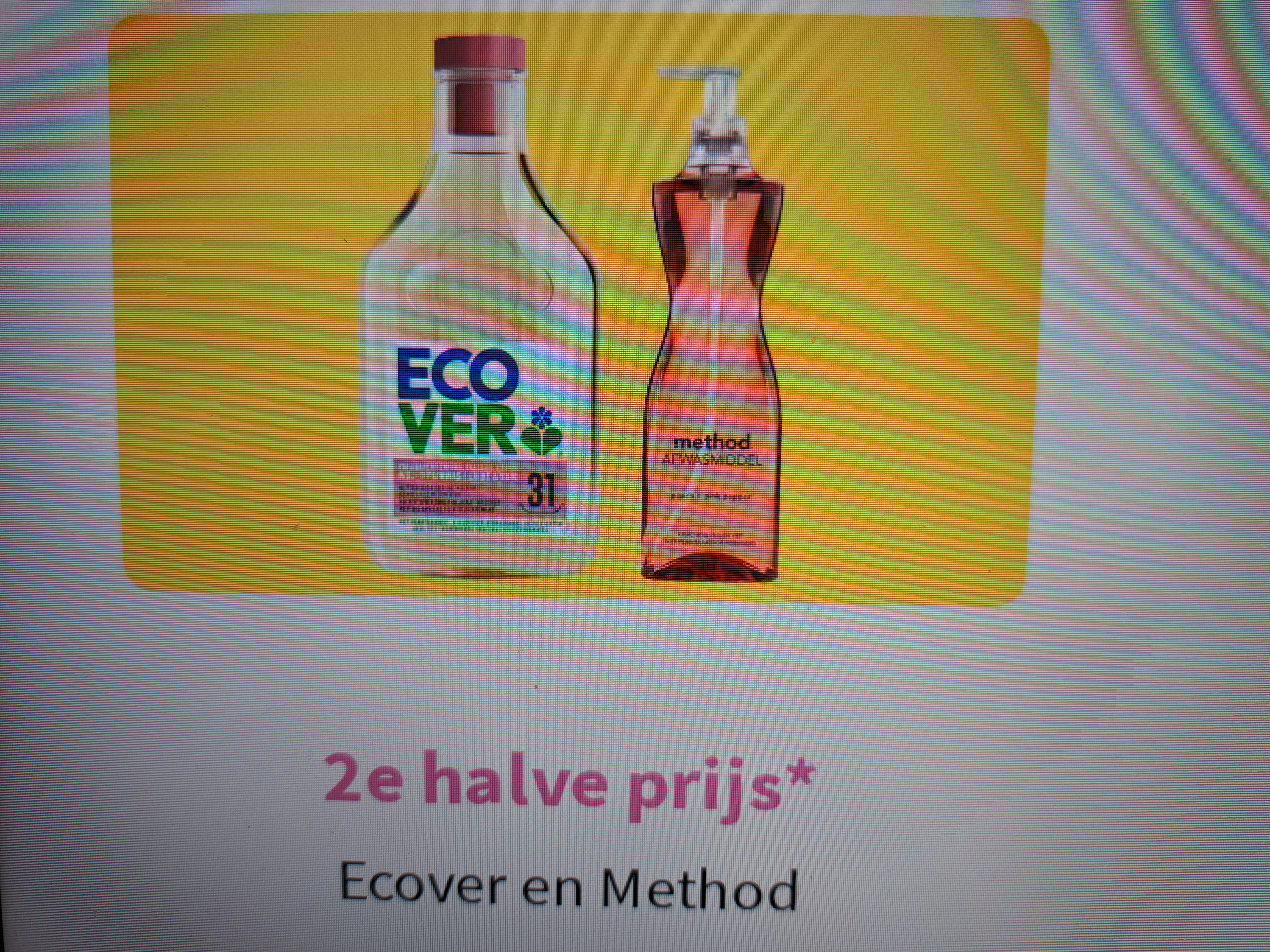 Ecover en Method 2e halve prijs