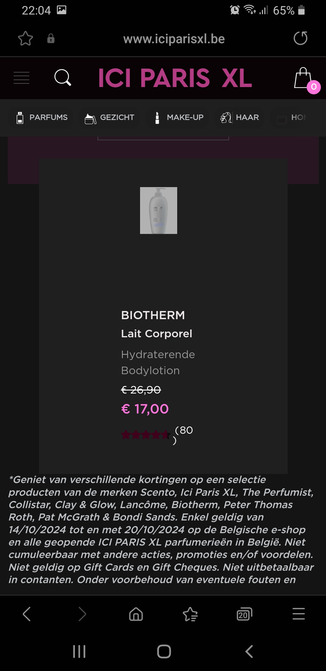 Verschillende kortingen ici paris xl