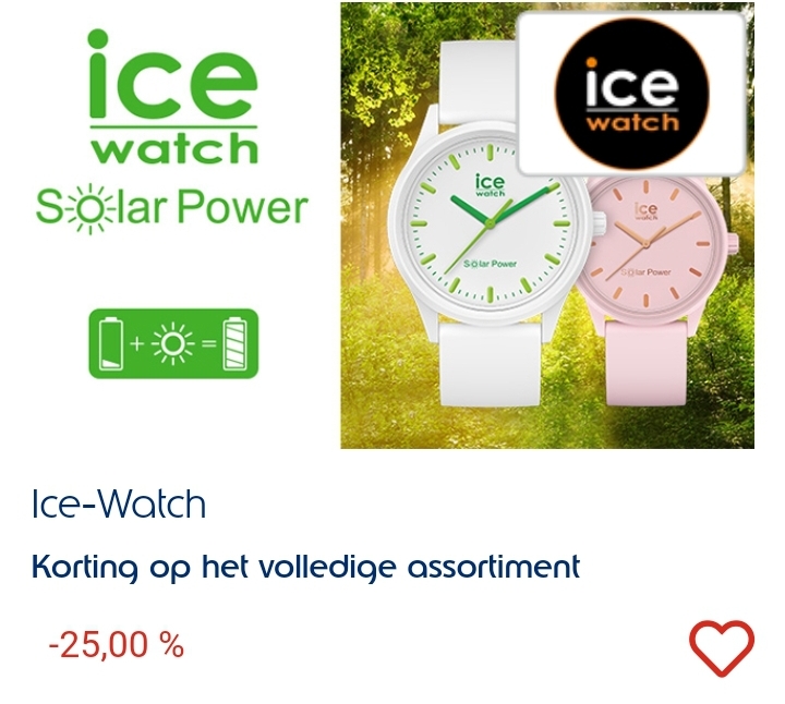 25% korting Ice-Watch