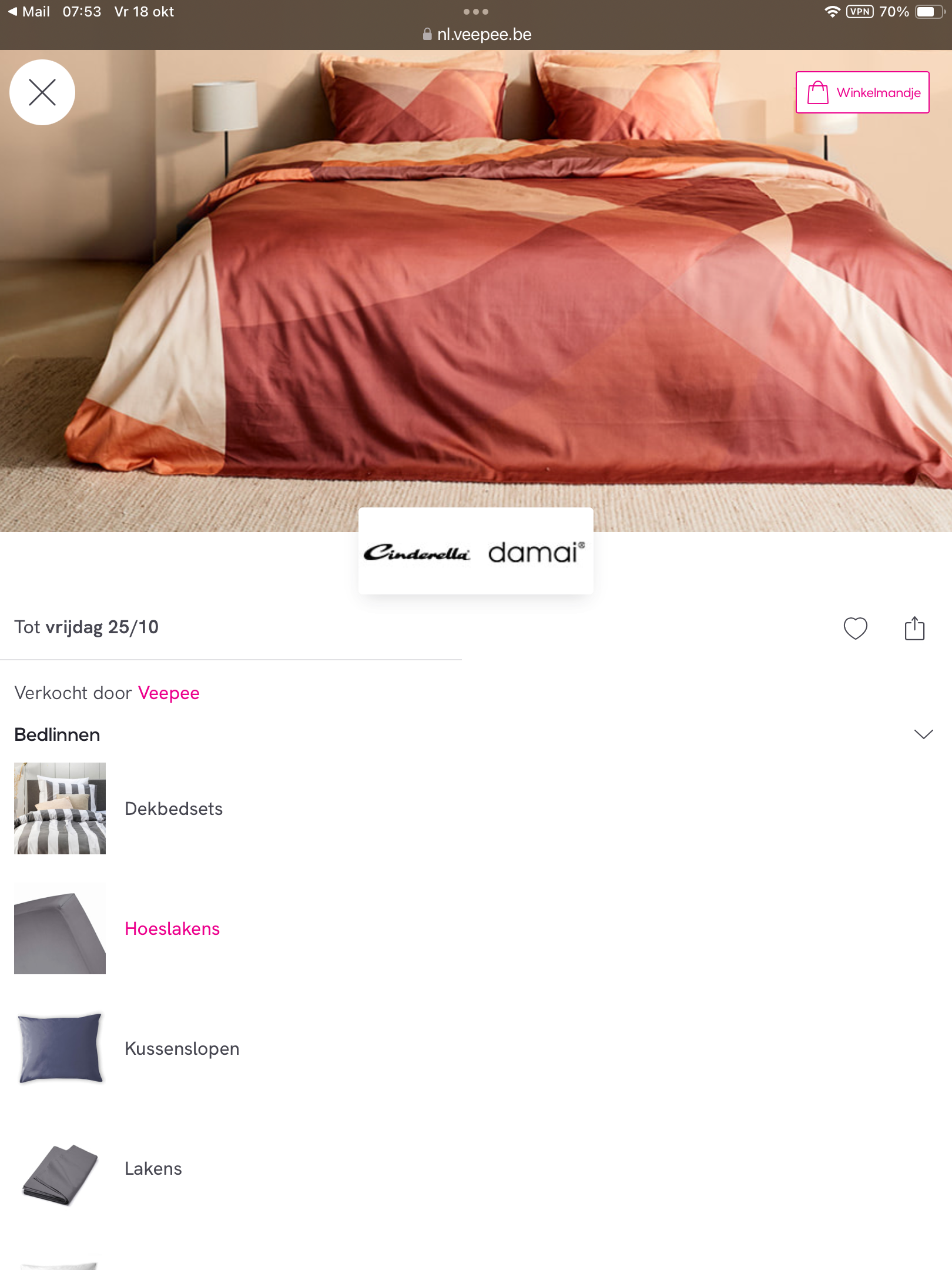 Cinderella Damai beddengoed