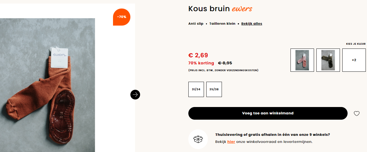 -70% bruine kousen Ewers