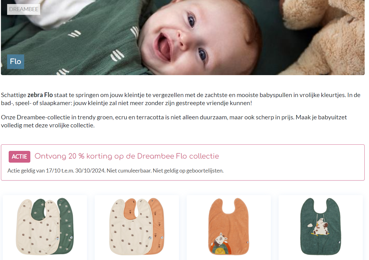-20% Dreambee collectie 'Flo' 🦓