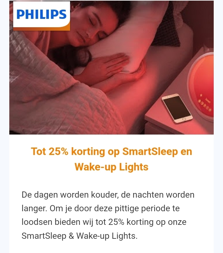 25% korting op SmartSleep & Wake-up Lights