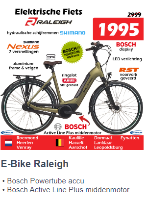 Efiets Raleigh 7 400Wh N7 Light Olive