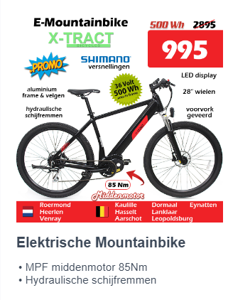 E-Mountainbike X-Tract Fast MPF middenmotor - 500Wh