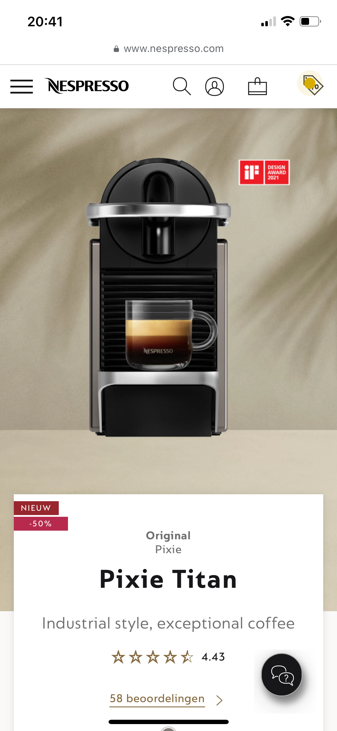 Nespresso machine