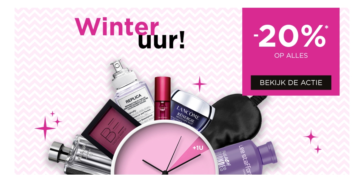 20% korting op alles enkel vandaag!