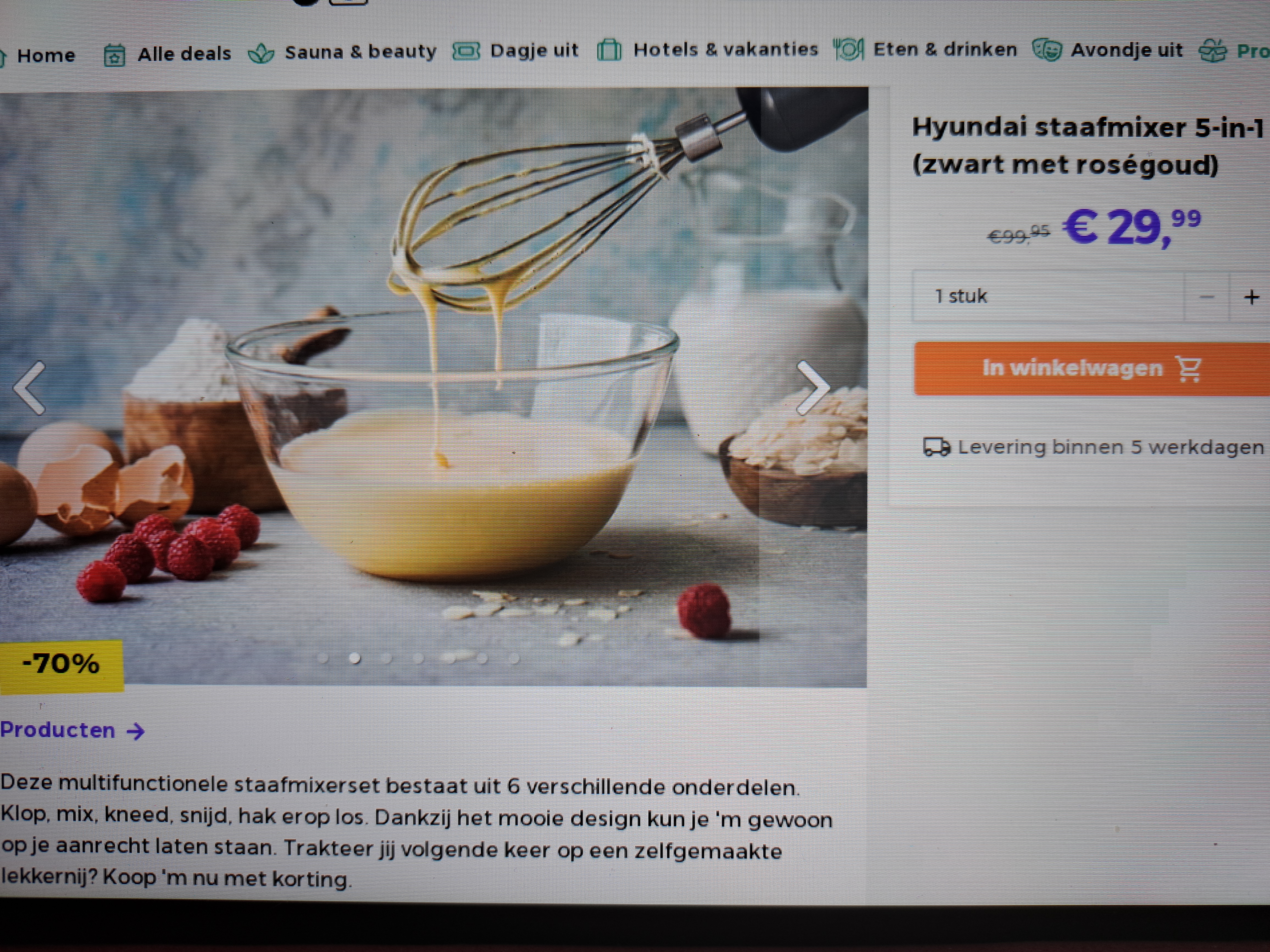 Hyundai staafmixer 5-in-1 (zwart met roségoud) -70%