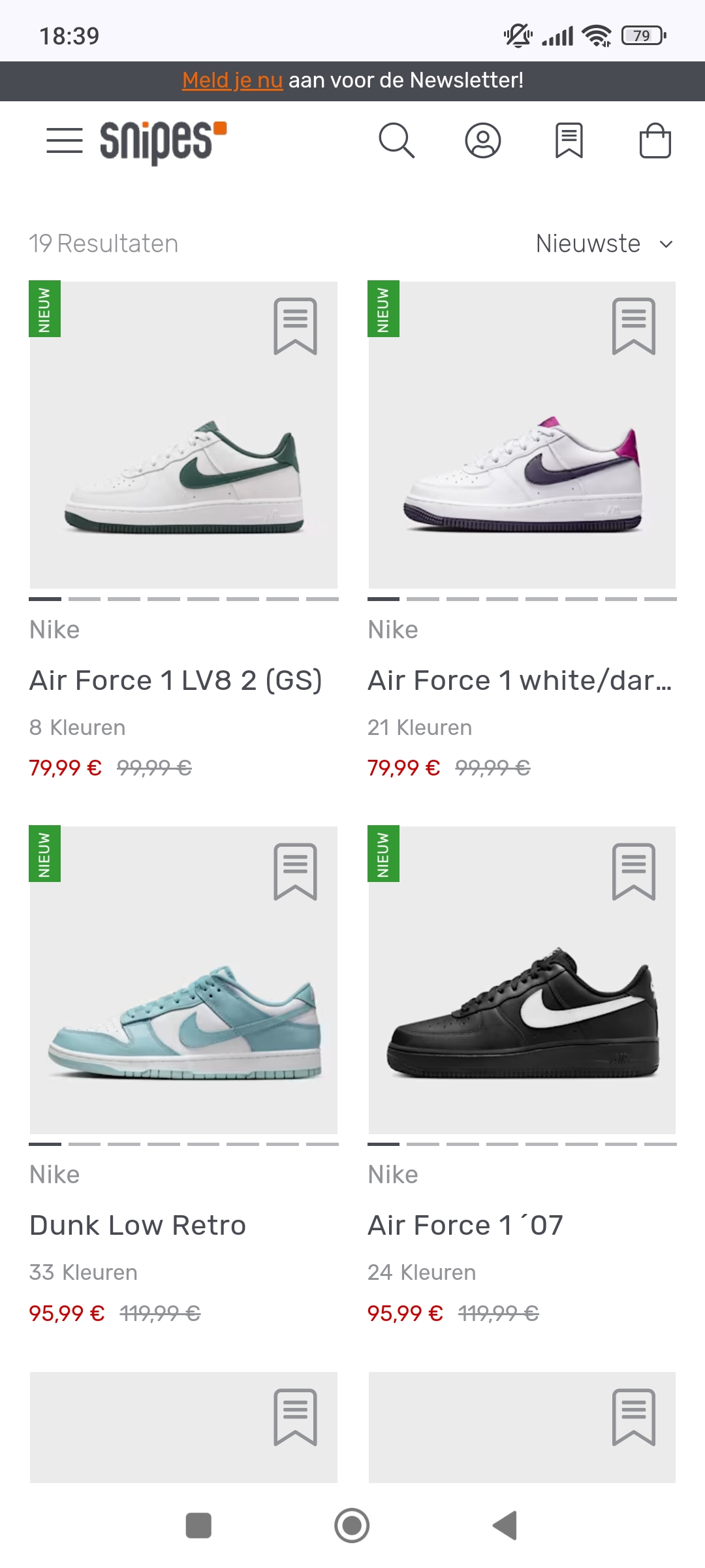 20% op sneakers bij snipes