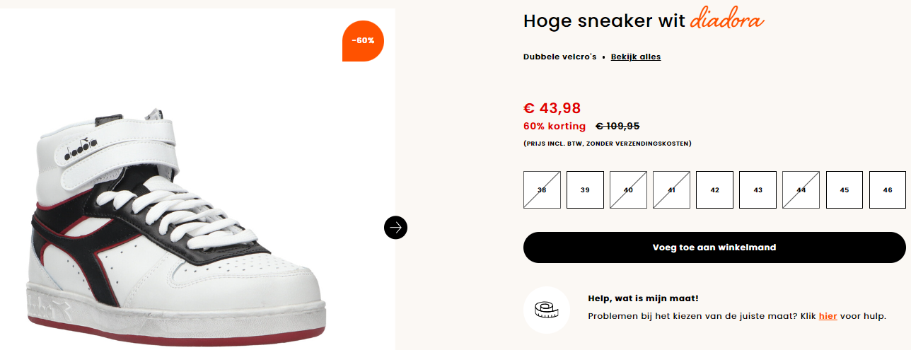 tot -60% op Diadora sneakers 👟 Berca