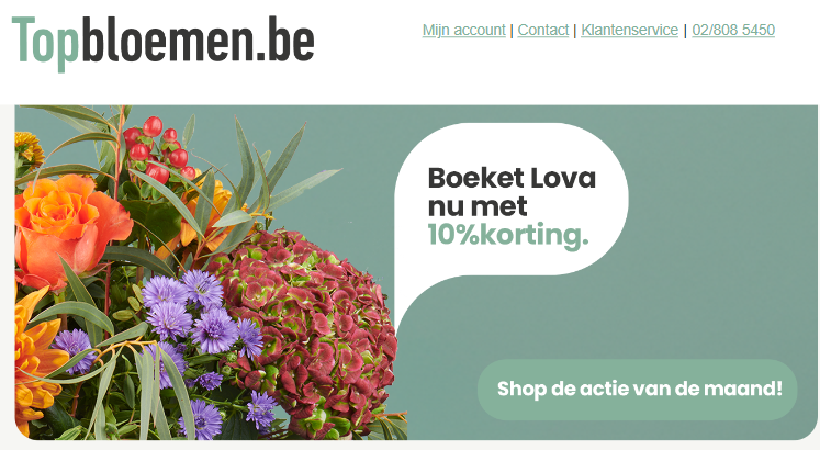 -10% op boeket Lova 💐 bij topbloemen