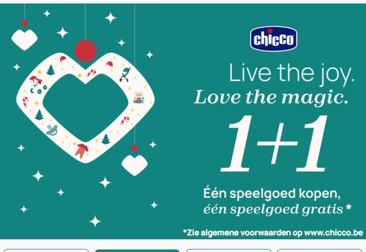 1+1 gratis Chicco speelgoed