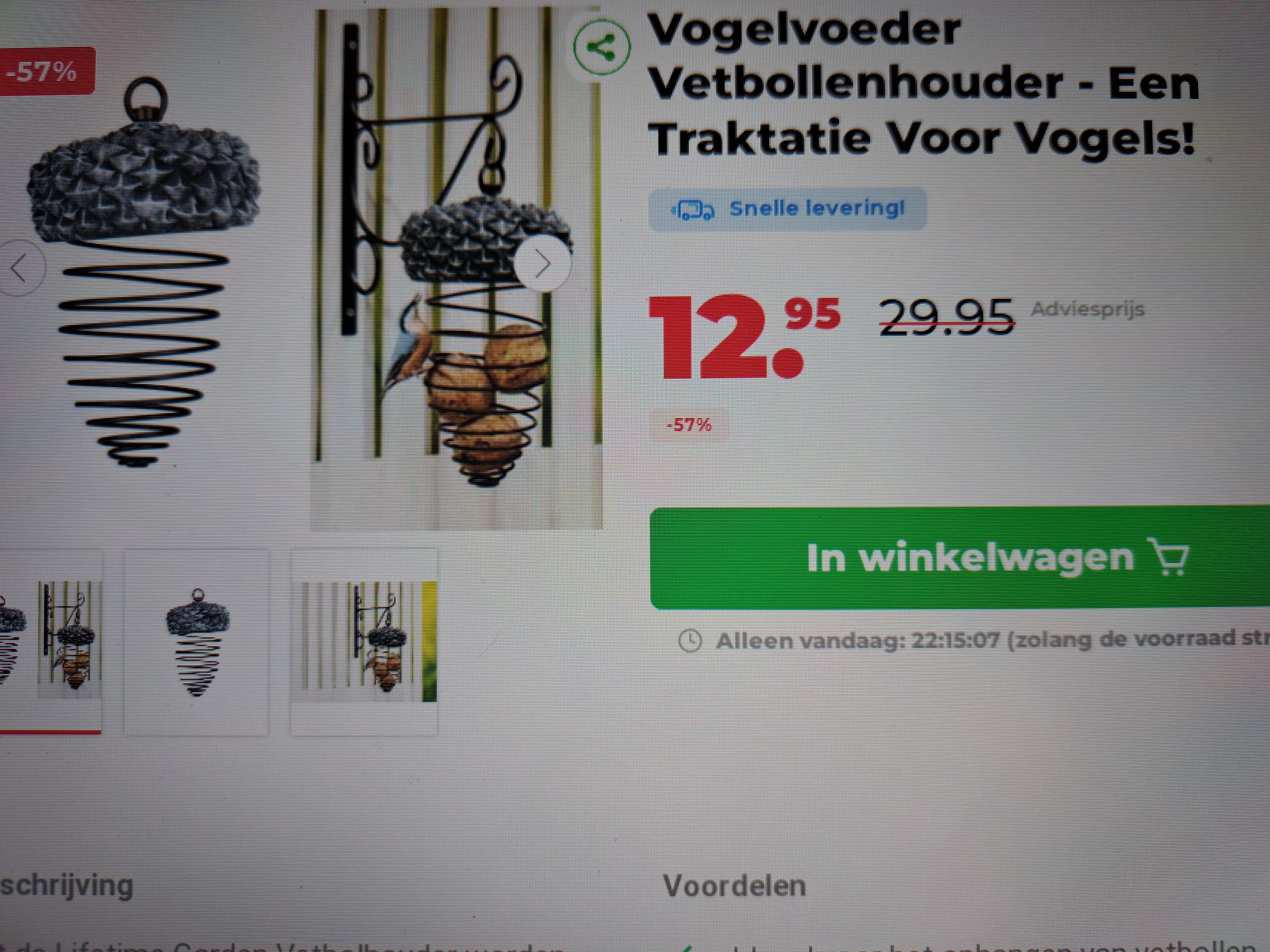 Vogelvoeder Vetbollenhouder - Een Traktatie Voor Vogels! -57%
