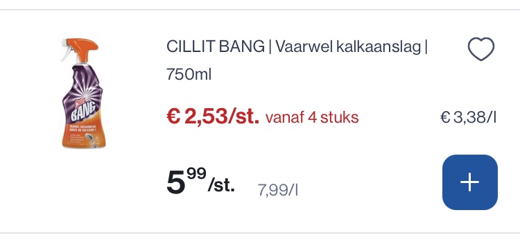 Cillit bang goedkoper