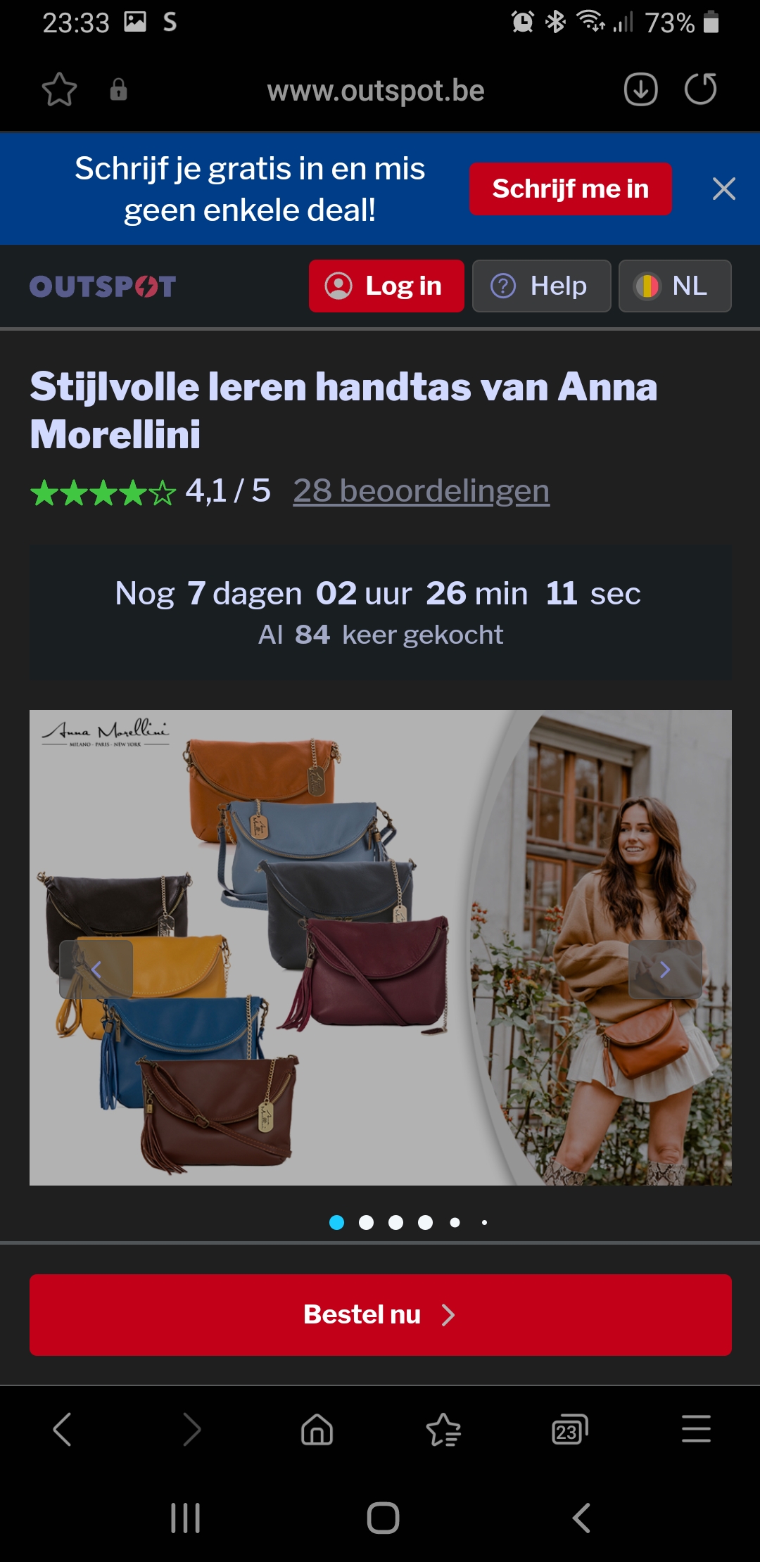 Outspot 72% korting handtas