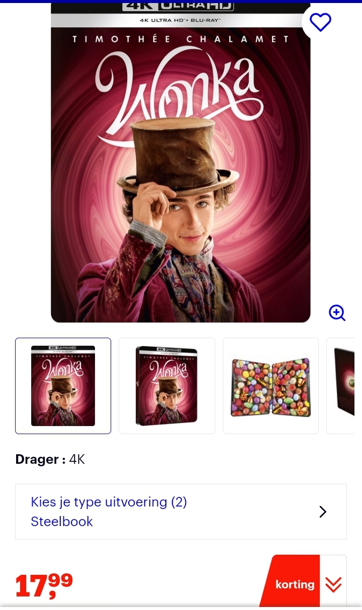 Wonka (4K Ultra HD Blu-ray) (Steelbook)