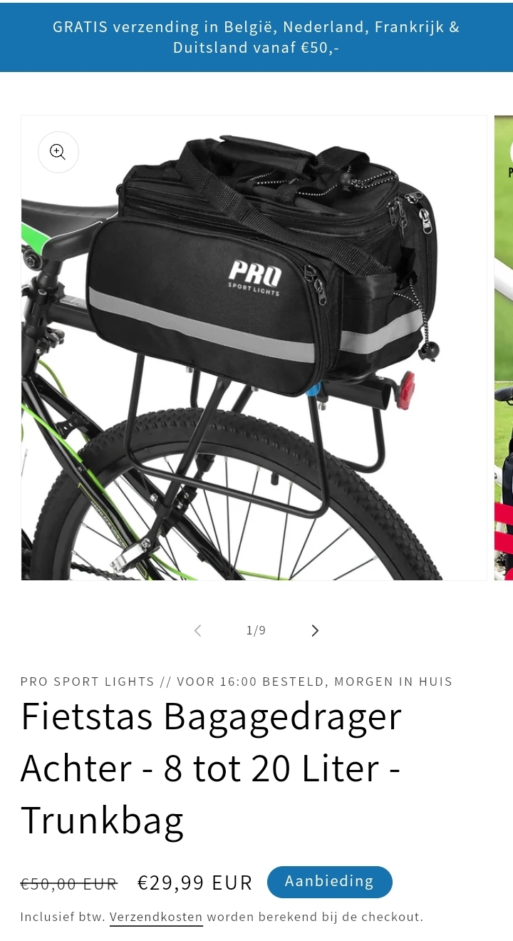 Fietstas Bagagedrager Achter