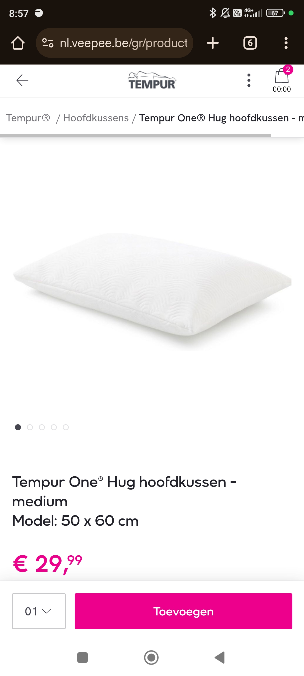 Tempur artikelen tot 60% korting