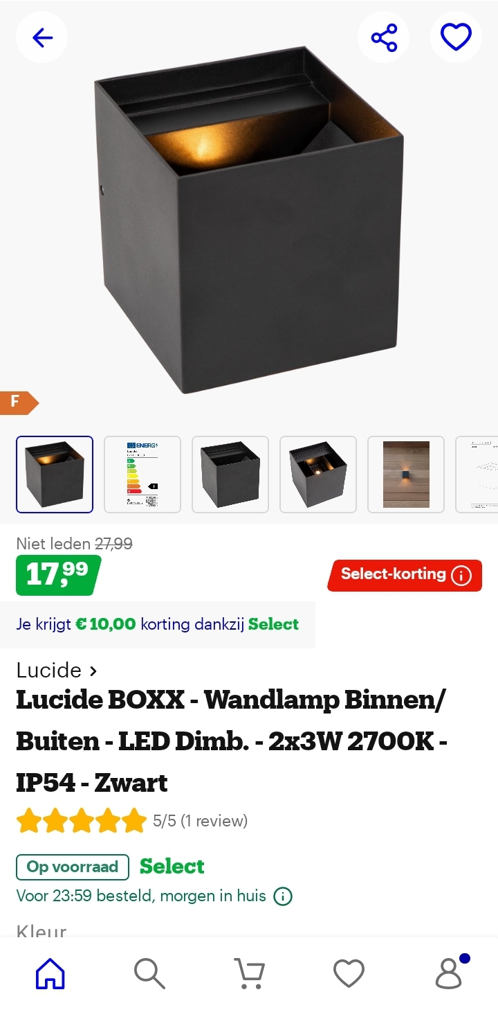 Lucide BOXX Wandlamp Binnen/Buiten