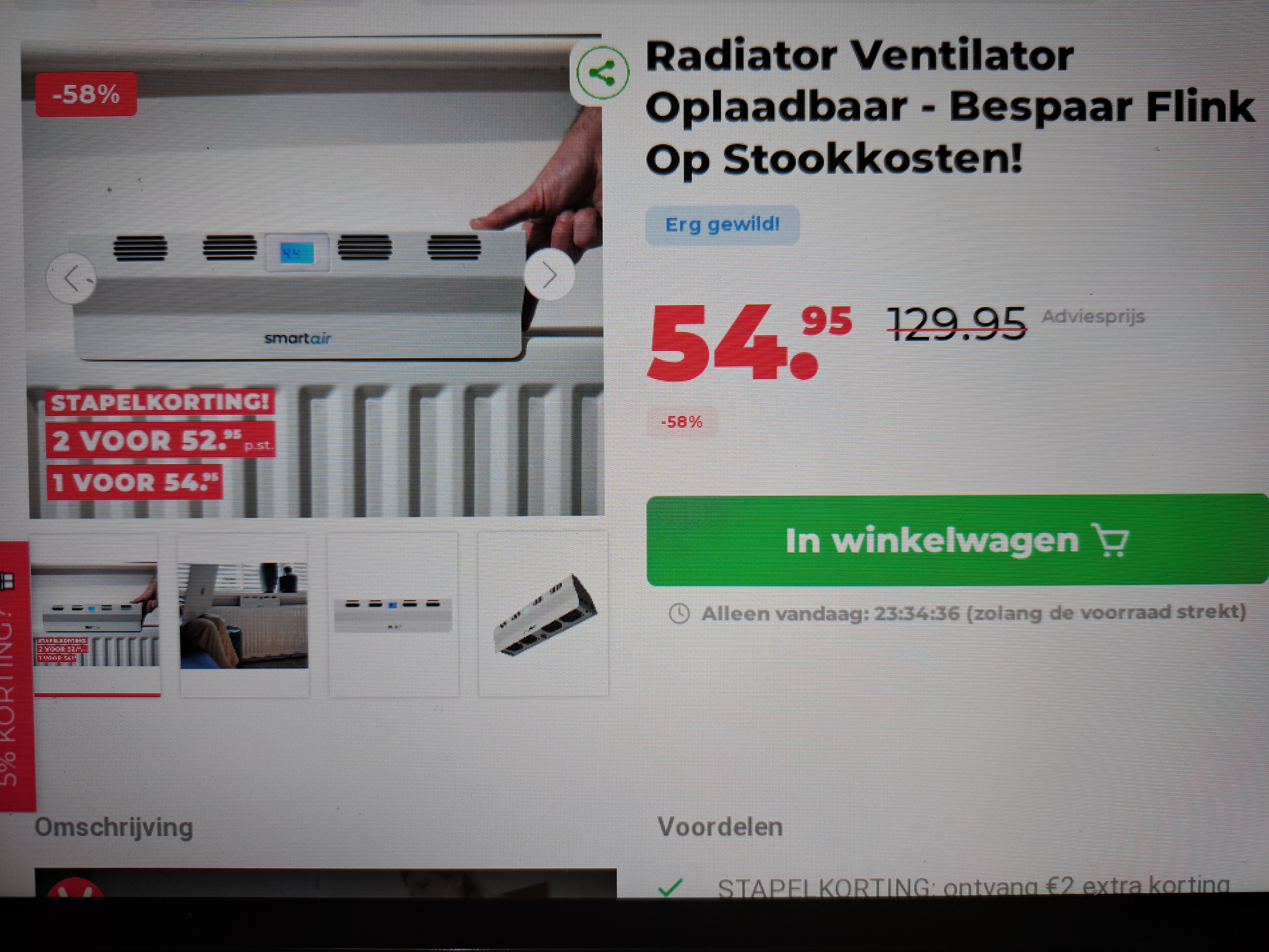 Radiator Ventilator Oplaadbaar -58%